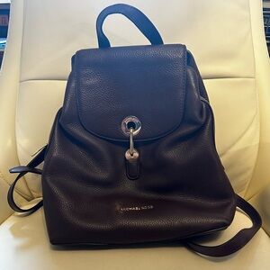 Michael Kors Raven Medium Plum Leather Backpack